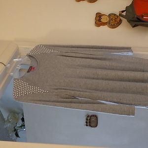 Vince Camuto sweater with shoulder embellishments